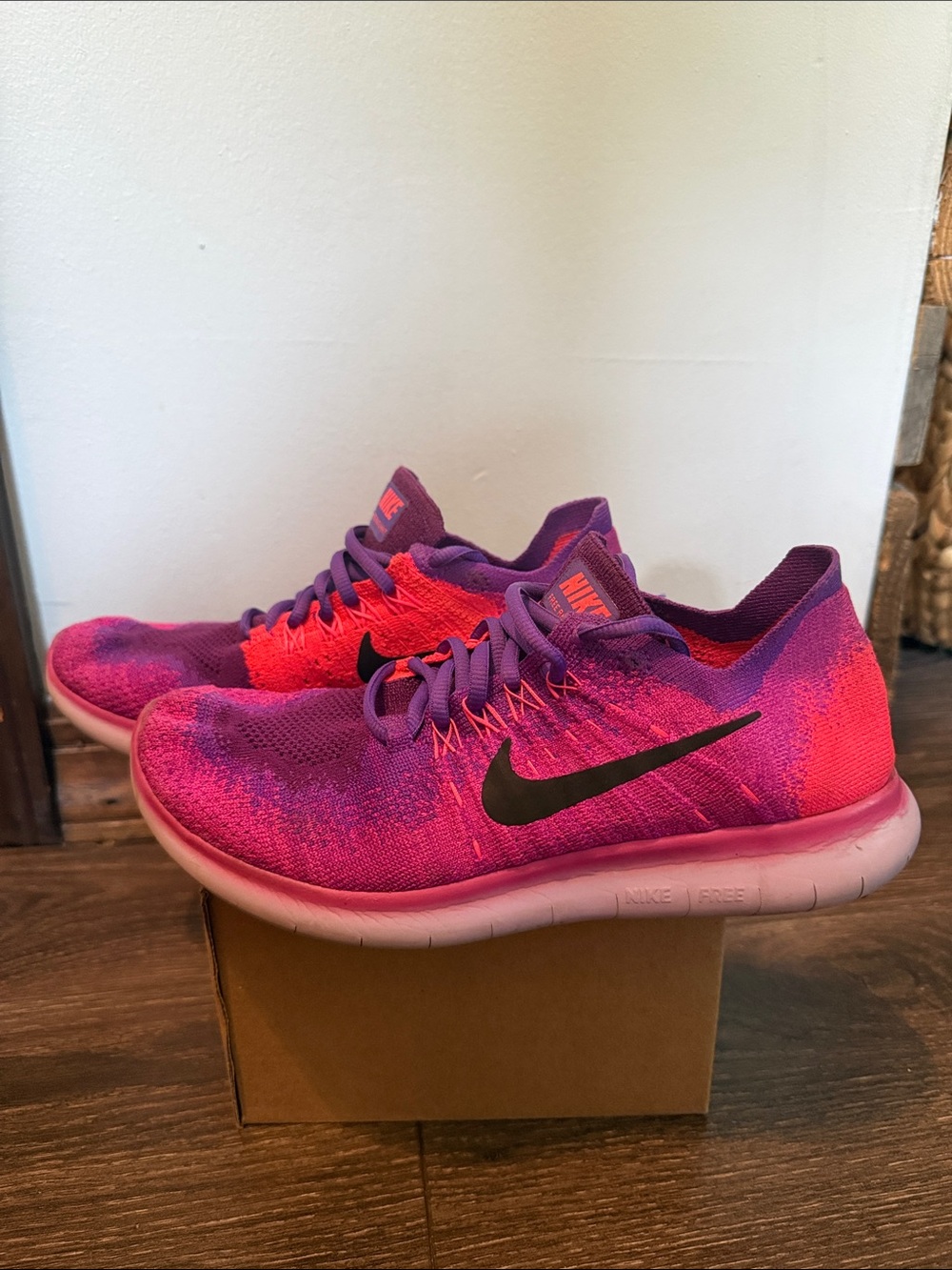 Nike Women’s Flyknit Sneakers - Pink & Purple
